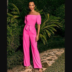Lilly Pulitzer Pink Off-Shoulder Jumpsuit